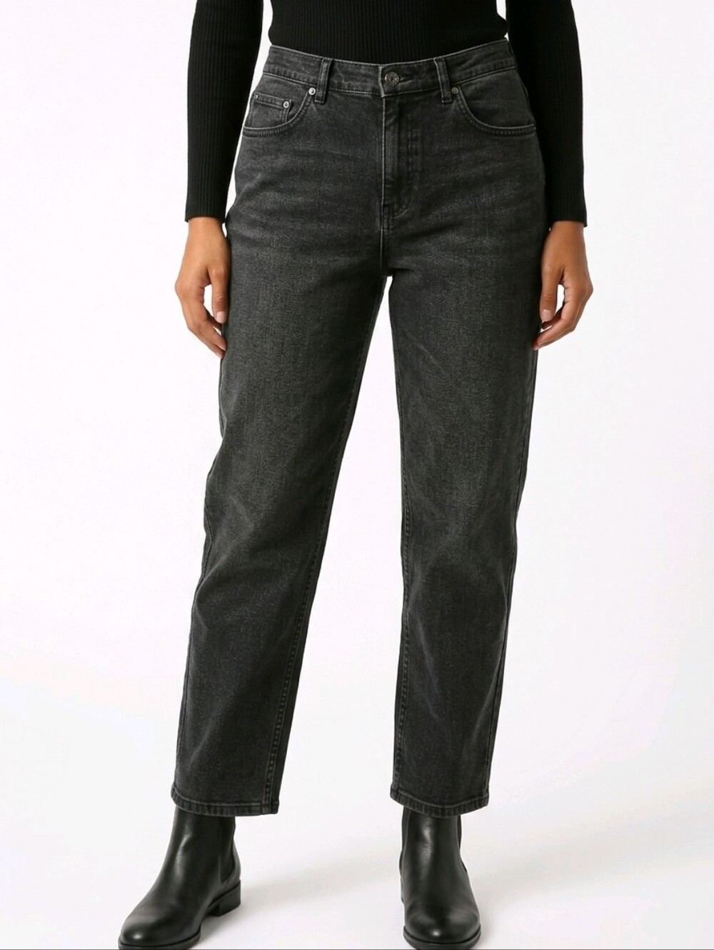 Talbots Black Wash Straight-Leg Jeans